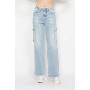 Judy Blue Full Size High Waist Straight Cargo Jeans